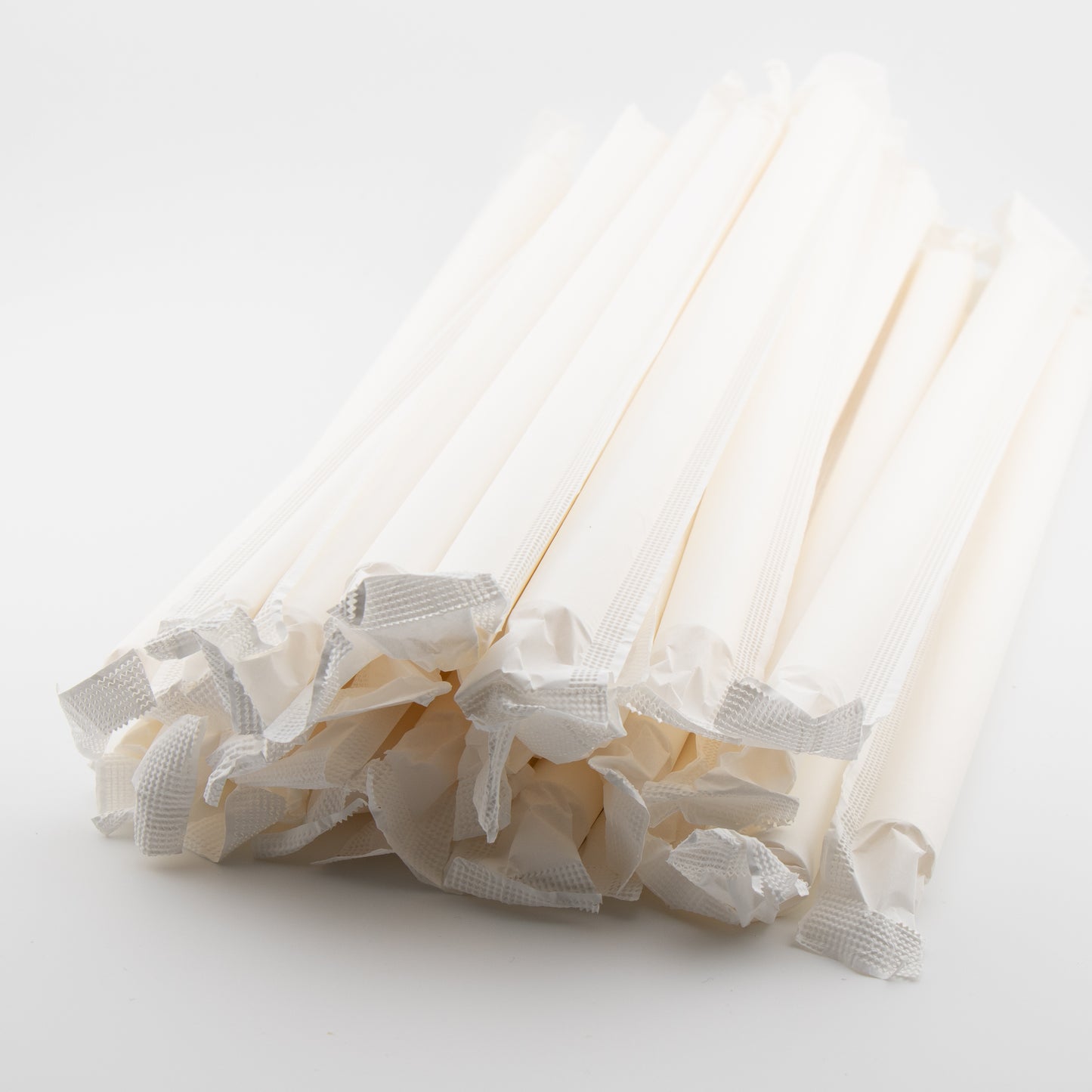 White Paper Straws - 3 Ply - Individually Wrapped
